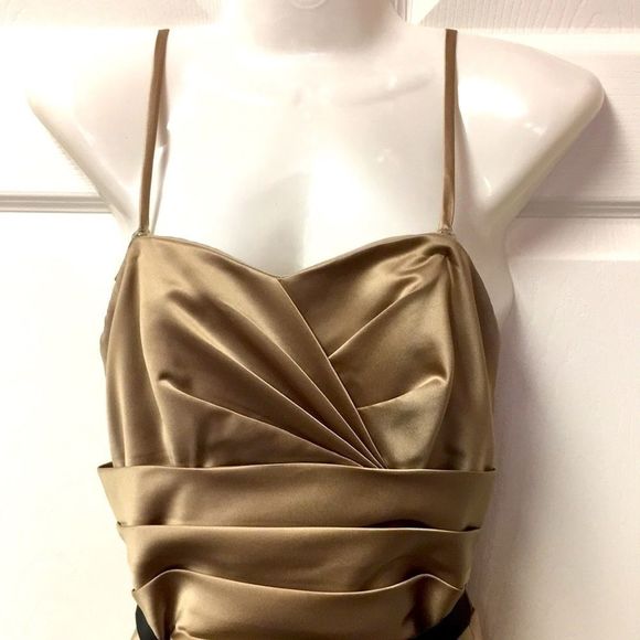 NWT 🤎 IMPRESSION Gold Prom/Grad/Evening Dress - Picture 3 of 8